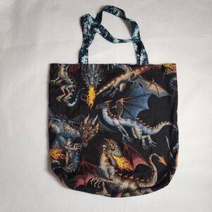 Dragon Print Tote Bag